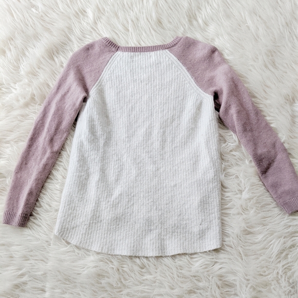 LOFT Colorblock Chunky Wool Knit Top Size Medium - Picture 6 of 6